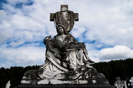 Cemetery figure statue
