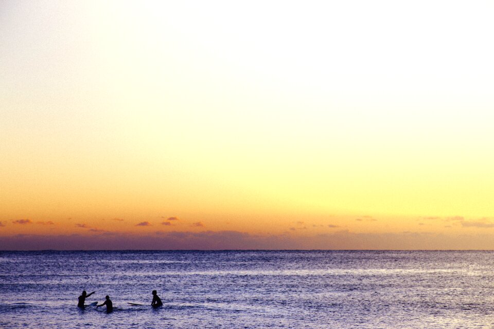 Sea people swimming