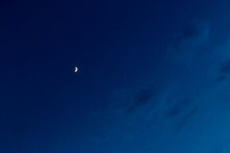 Blue sky moon photo