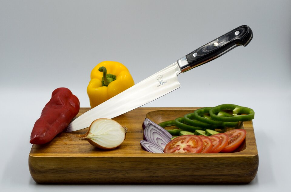 Wooden cooking gray food