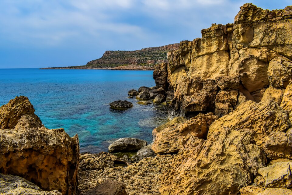 Landscape rocky coast formation photo