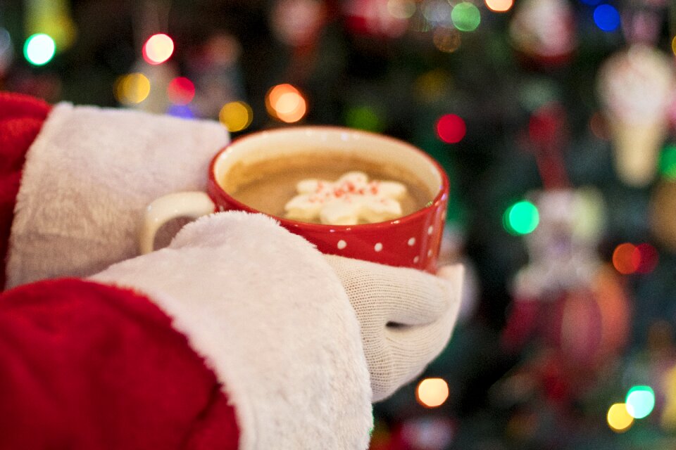 Hot chocolate marshmallow christmas tree