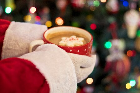 Hot chocolate marshmallow christmas tree