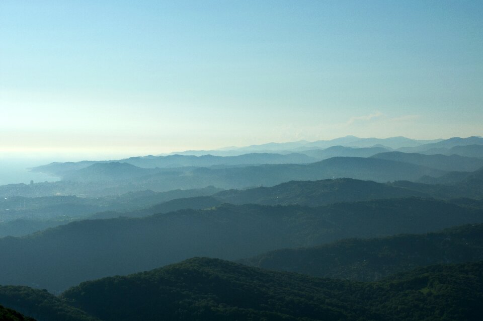 Mountains sky view from mount akhun