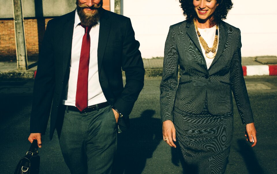 Business man woman