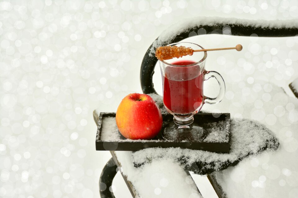 Drink glass fruit tea