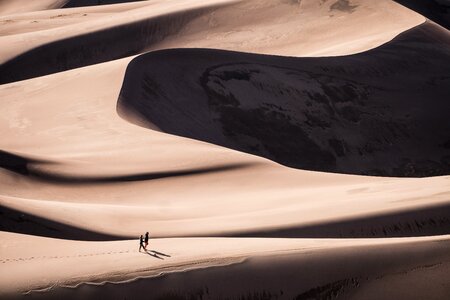 Sand dunes people photo