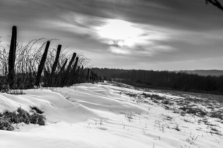 Snow panorama sky
