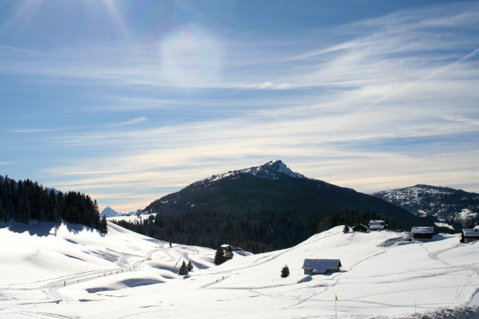 Winter mountain cold photo