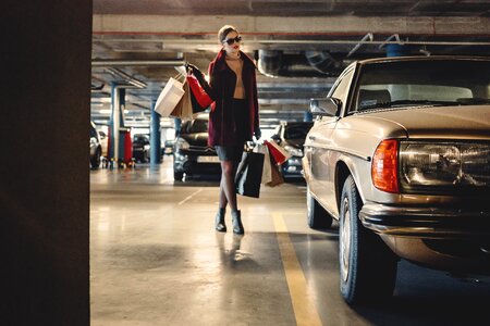 Beauty shopping carpark photo