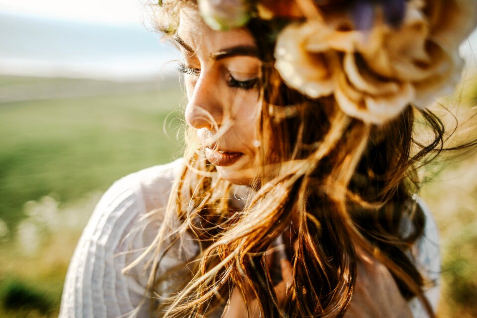 Curly hair hairstyle