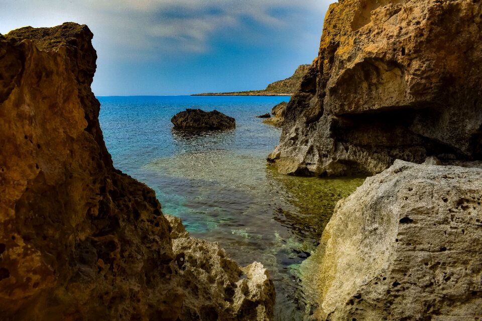 Landscape rocky coast formation
