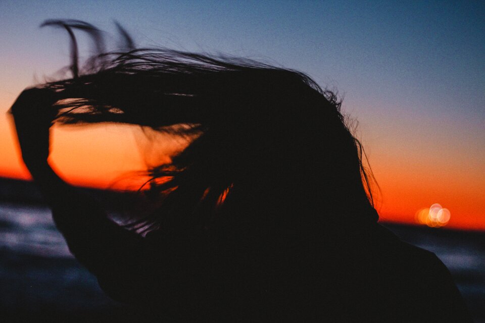 Shadow silhouette sunset photo