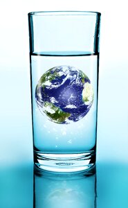 Earth blue transparent photo