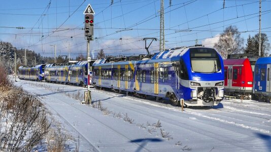 Traffic railway station photo