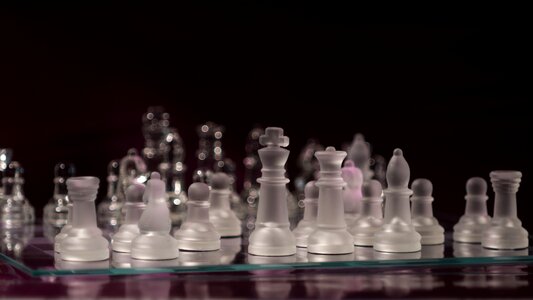 Chess pieces strategy play photo