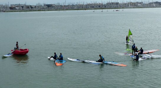 Board windsurfing sea