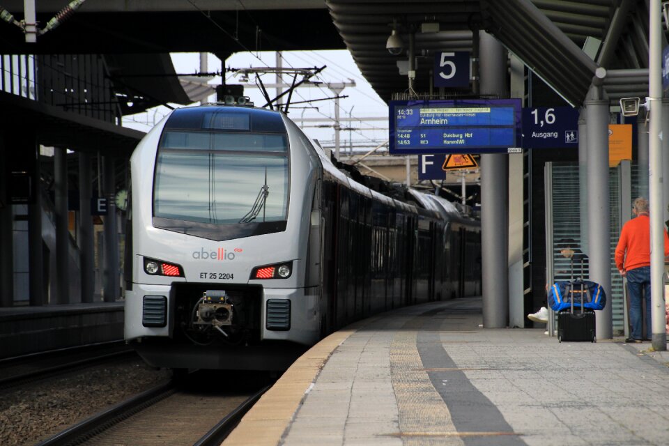 Station metro railway line photo