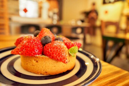 Delicious refreshments strawberry tower photo