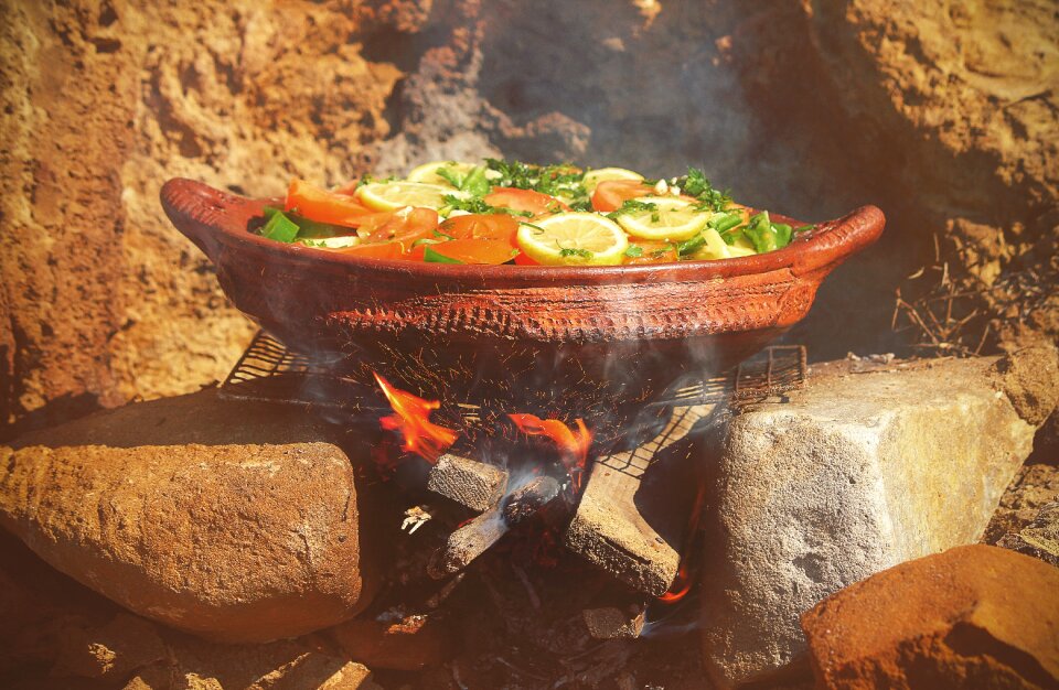 Outdoor fire sparks