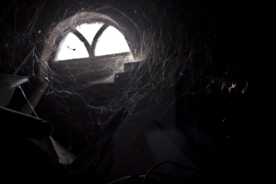 Light old window darkness