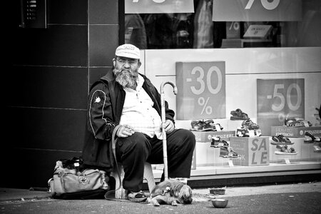 Male person homeless photo