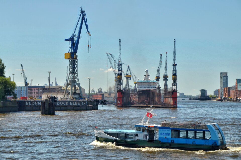 Hanseatic city port of hamburg ship