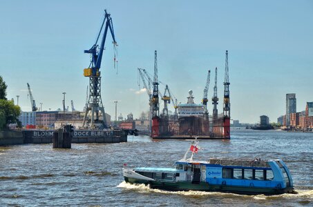 Hanseatic city port of hamburg ship photo