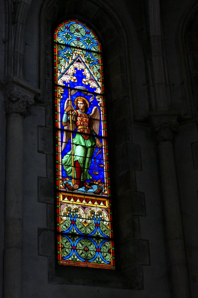 Stained glass angel religion