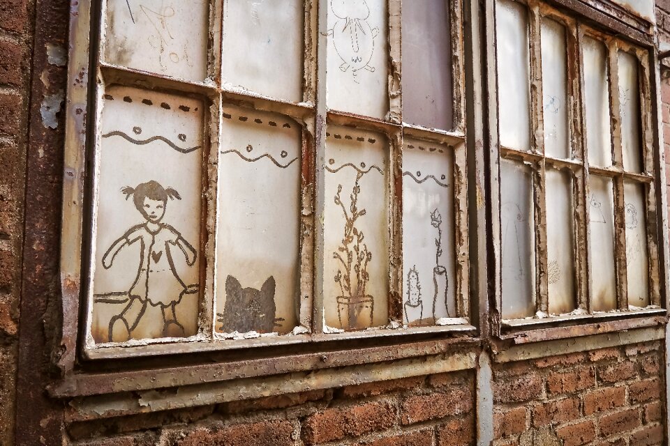Art lattice windows steel mill