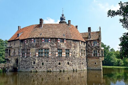 Water castle architecture palace old photo