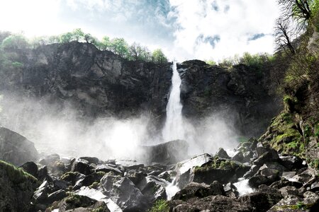 Waterfalls rocks drop photo