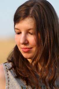 Young woman of course human