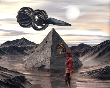 Science fiction spaceship fantasy photo