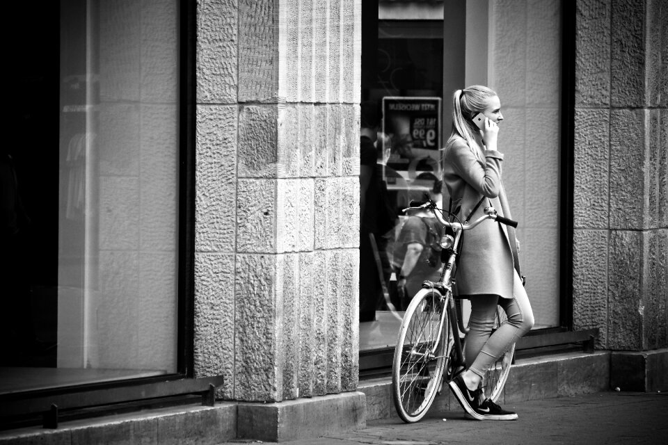 Road black and white historic center