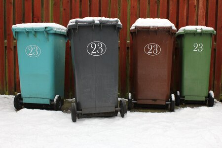 Waste dustbin paper