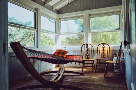 Chairs hammock windows