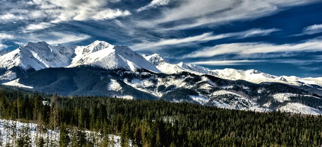 Mountains winter panorama