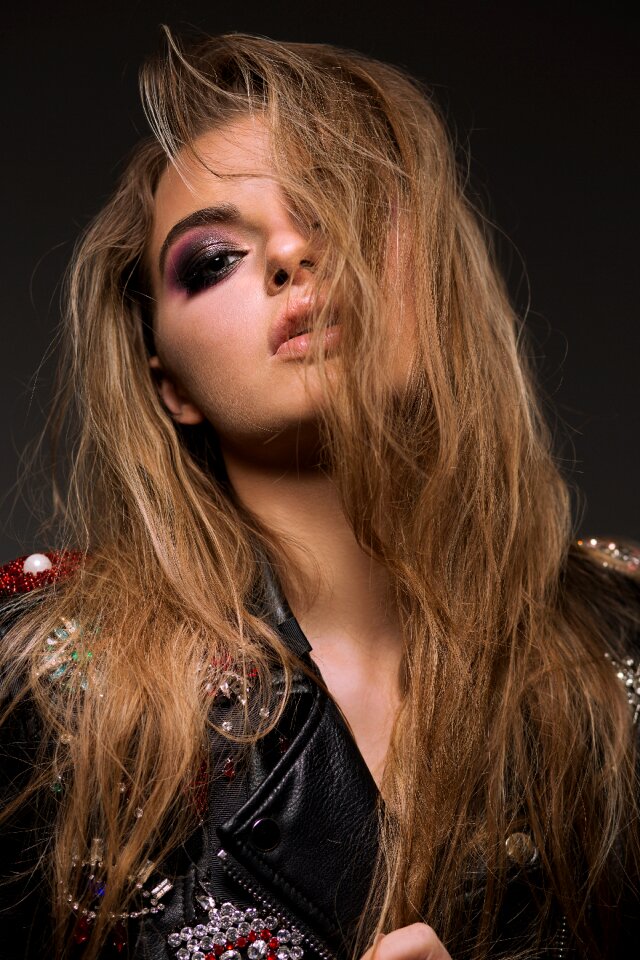 Girl model hair