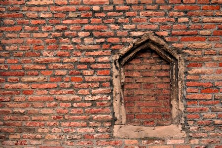 Bricks red bricked up photo