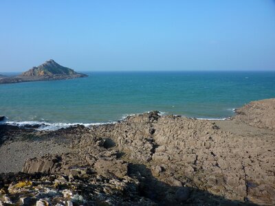 Rocks sea tourist