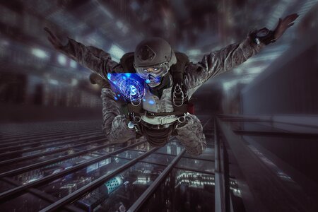 Soldier combat commando