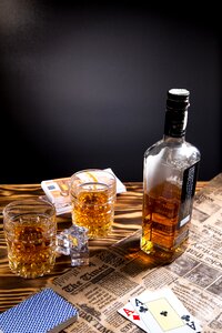 Alcohol whiskey poker photo