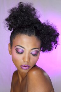 Women curly glamour photo