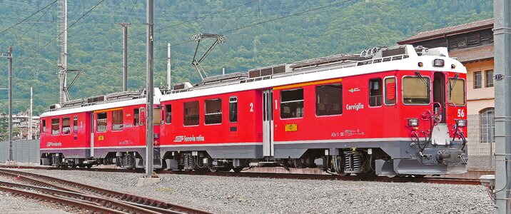 Railcar locomotive double pack set is coupled
