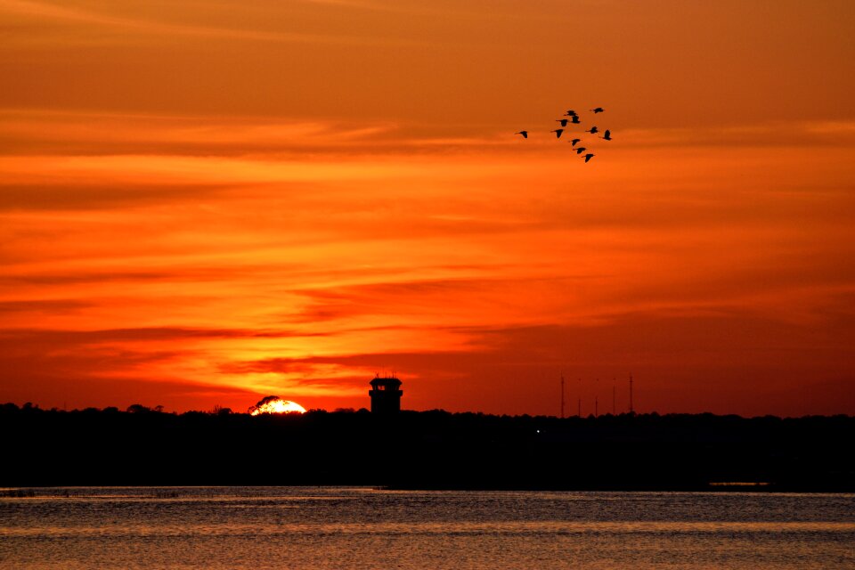 Sun water evening