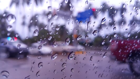 Rain window water photo
