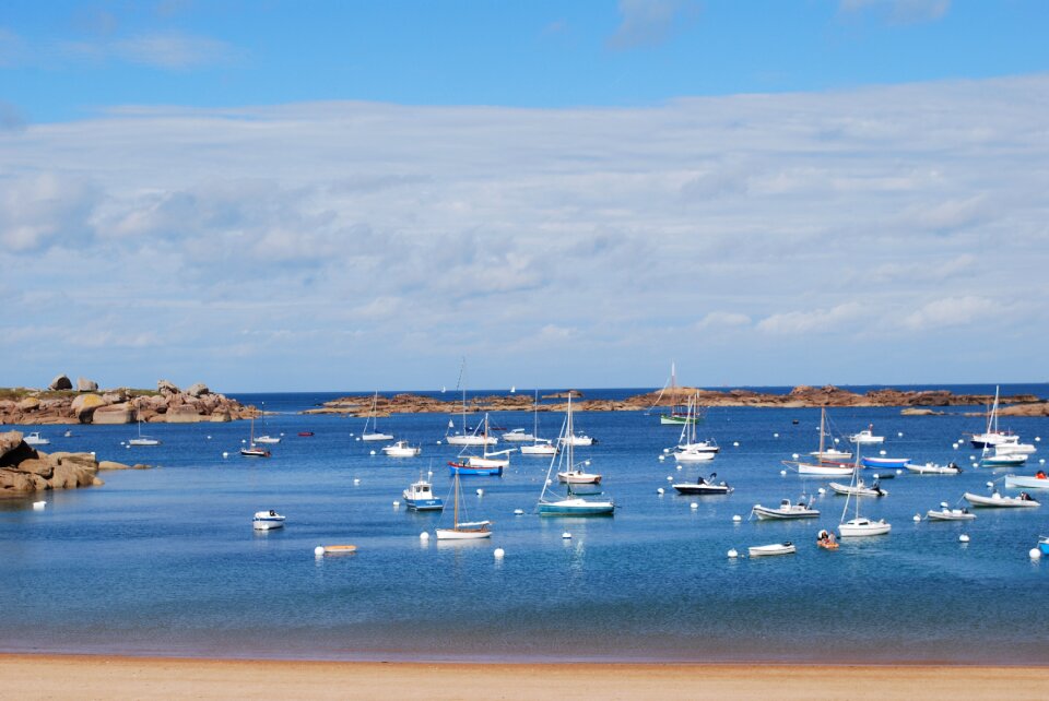 Blue landscape beach