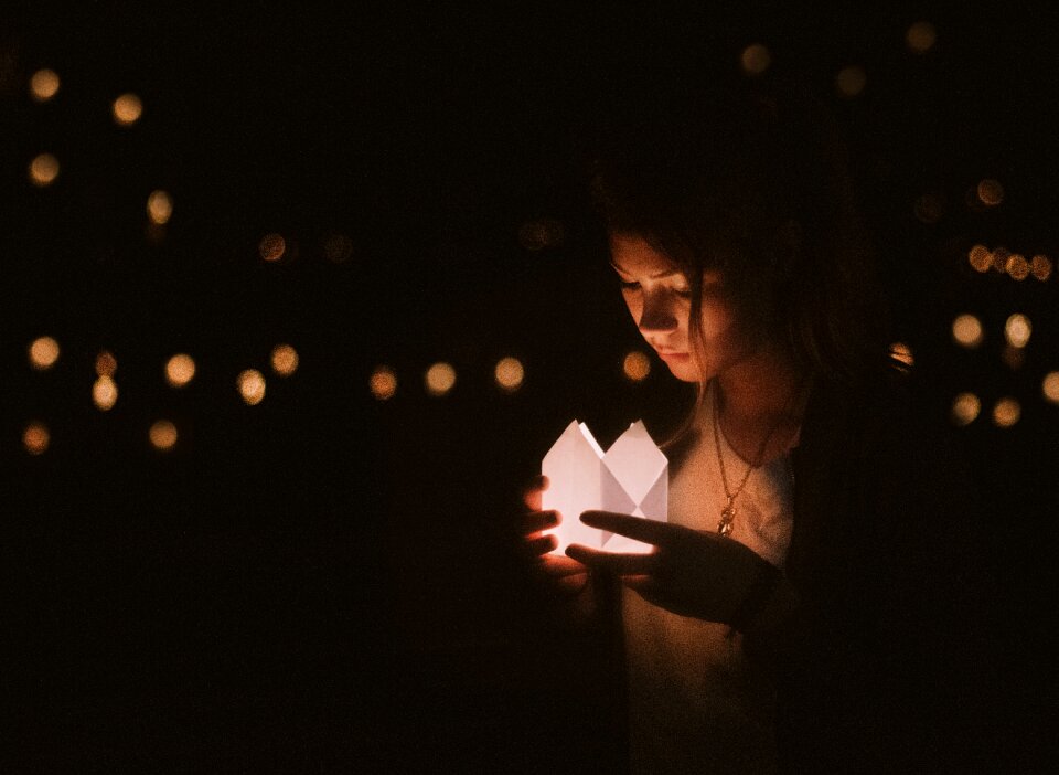 Lights people girl