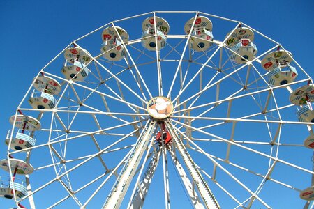 Amusement park ferris wheel wheel